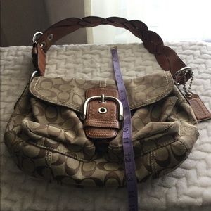 Coach tan canvas purse